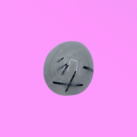 Other - White Black Tourmaline Quartz Crystal Stone Tumble